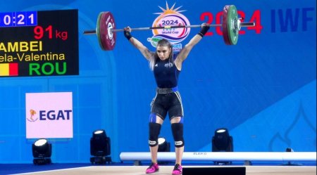 Mihaela Cambei, performanta uimitoare la Cupa Mondiala de Haltere, LIVE in AntenaPLa. Doua medalii de argint si una de bronz