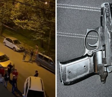 Un tanar a fost amendat dupa ce a incercat sa intre in Spitalul de Pediatrie din Ploiesti cu un pistol-bricheta la brau