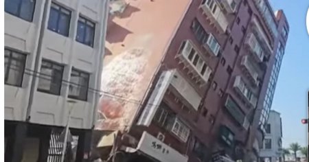 Doua cladiri s-au prabusit intr-un oras aflat in apropiere de epicentrul seismului produs in Taiwan VIDEO