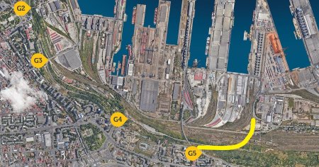 Pasajul Baza Tehnica din zona Portii 5 Portul Constanta a fost deschis circulatiei, dupa <span style='background:#EDF514'>REPARATII</span> capitale VIDEO