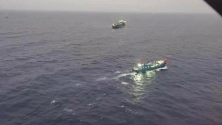 Opt disparuti dupa ciocnirea a doua nave in apele Chinei