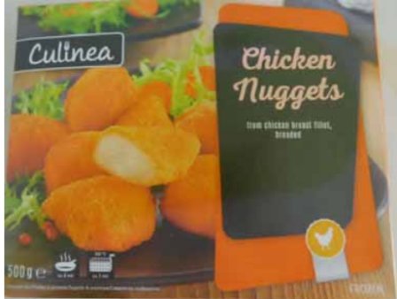 Nou lot din produsul Nuggets cu pui, retras de la comercializare de Lidl, intrucat nu se poate exclude prezenta bacteriei salmonella