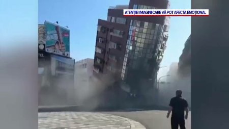 Imagini inspaimantatoare ale cutremurului din Taiwan, cu blocuri, poduri si sosele zgaltaite de seism. Marturia unei romance