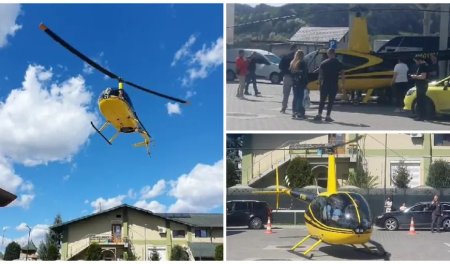 A aterizat cu elicopterul la o benzinarie d<span style='background:#EDF514'>IN ARGES</span> pentru a alimenta