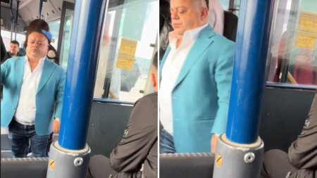<span style='background:#EDF514'>ADRIAN MINUNE</span>, surprins in timp ce mergea cu autobuzul. Imaginile au devenit virale: Calitate de om