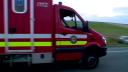 Accident grav pe DN2, la iesirea din <span style='background:#EDF514'>URZICENI</span> catre Bucuresti. Un pieton a fost lovit de un autocamion