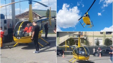Cine este pilotul care a aterizat cu elicopterul intr-o benzinarie din Curtea de Arges. Acesta le-a inchis telefonul celor de la Autoritatea Aeronautica