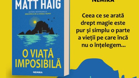 Noul roman al lui <span style='background:#EDF514'>MATT</span> Haig, O viata imposibila, in Romania odata cu lansarea internationala