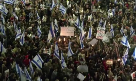 6 luni de la atacurile Hamas. 100.000 de israelieni pe strazile din Tel Aviv. Proteste impotriva lui Netanyahu