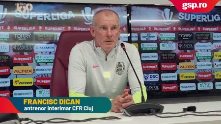 Rapid - CFR Cluj 1-4. Francisc Dican, la conferinta de dupa meci: Una dintre cele mai frumoase victorii din cariera mea + Ce a spus de posibila revenire a lui Dan Petrescu