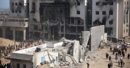 Incalcarea tuturor regulilor razboiului: cel mai mare spital din Gaza, atacat de armata israeliana, a devenit o cochilie goala plina cu <span style='background:#EDF514'>MORMINTE</span>