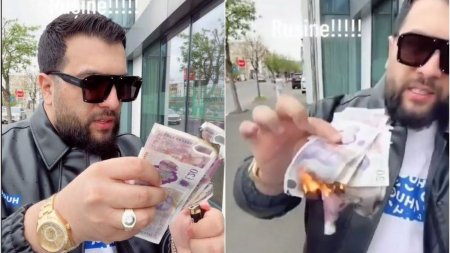 Tzanca Uraganu a primit, din nou, bani falsi la dedicatii. S-a filmat in timp ce arde bancnotele: 
