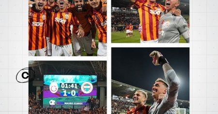 <span style='background:#EDF514'>NEBUNI</span>e totala pe teren, Galatasaray cu Fenerbahce a durat doar 50 de secunde | VIDEO
