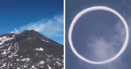 Doamna Inelelor face cercuri perfecte de fum. Explicatia imaginilor spectaculoase de pe vulcanul Etna: Exceptional si complet inofensiv