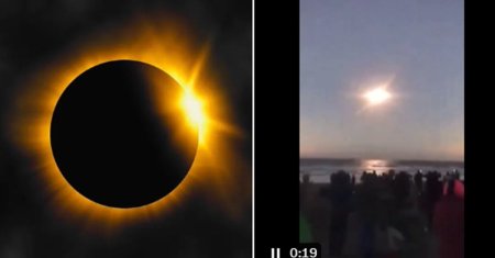 Eclipsa Solara: E <span style='background:#EDF514'>MAGIC</span>. Oamenii au izbucnit in urale cand nu s-a mai vazut decat lumina telefoanelor