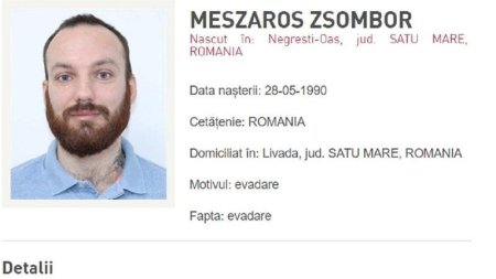 Meszaros Zsombor, criminalul evadat marti in Bucuresti a fost prins dupa 14 ore. A fost recunoscut in Oradea de o persoana care a sunat la 112