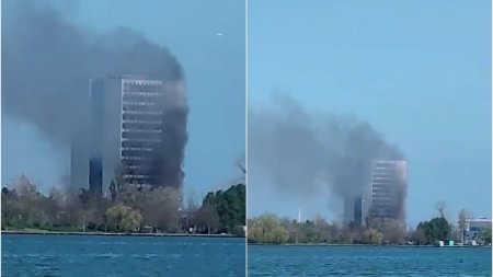Incendiu puternic la hotel Parc din Mamaia | Pompierii intervin de urgenta