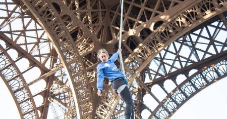 Ea este femeia care s-a catarat pe <span style='background:#EDF514'>TURNU</span>l Eiffel: Mi-am implinit visul
