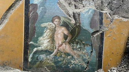 <span style='background:#EDF514'>PICTURI</span> murale uimitoare au fost descoperite la Pompei. Sunt unele dintre cele mai frumoase si rafinate fresce