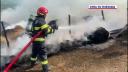 Incendiu puternic in Hunedoara. Un saivan aflat pe un deal a fost mistuit de flacari