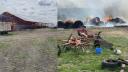 Incendiu violent la o ferma de animale din Botosani: Zeci de animale au murit