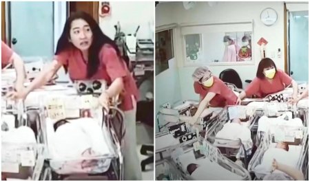 Gestul eroic facut de cateva asistente medicale, atunci cand un <span style='background:#EDF514'>CUTREM</span>ur a zguduit maternitatea din temelii. Ce au facut | VIDEO