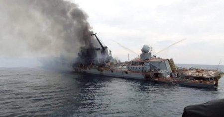 14 aprilie: ziua in care Rusia a ramas fara crucisatorul Moskva, nava amiral a Flotei Ruse de <span style='background:#EDF514'>LA MARE</span>a Neagra VIDEO
