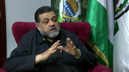 VIDEO. Interviu rar cu unul dintre cei mai importanti oameni din gruparea terorista Hamas, <span style='background:#EDF514'>OSAMA</span> Hamdan