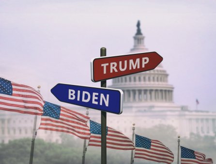 Joe Biden si <span style='background:#EDF514'>DONALD TRUMP</span>: umar la umar in ultimul sondaj pentru alegerile prezidentiale din SUA. Ii desparte un singur procent.