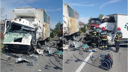 Accident grav in ju<span style='background:#EDF514'>DETUL BRAILA</span>. Un ranit, preluat cu elicopterul dupa ce doua autoutilitare s-au ciocnit frontal