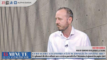 ZF 15 minute cu un antreprenor, un proiect Ziarul Financiar si Alpha Bank. Tucano isi propune dublarea retelei de cafenele, pana la 100 de unitati, in urmatorii cinci ani. Ne concentram atentia pe dezvoltarea businessului pe zece piete