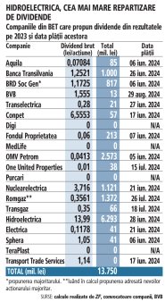Bursa. Marile companii listate la BVB alimenteaza in vara conturile investitorilor cu <span style='background:#EDF514'>DIVIDEND</span>e de aproape 14 miliarde de lei. Ce inseamna pentru preturile actiunilor si pentru economia Romaniei
