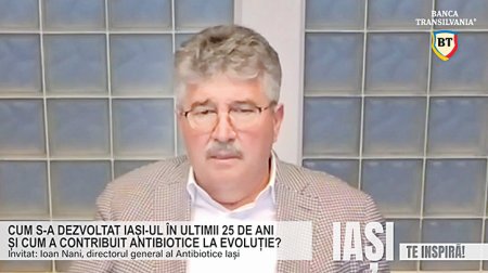 Iasi te inspira!, un proiect ZF sustinut de Banca Transilvania. Ioan Nani, Antibiotice Iasi: In Nord-Est, sunt conditii ca lucrurile sa se intample. Daca vin si investitiile in infra<span style='background:#EDF514'>STRUCTURA</span> la timp, si eu cred ca vor veni, lucrurile vor fi si mai bune