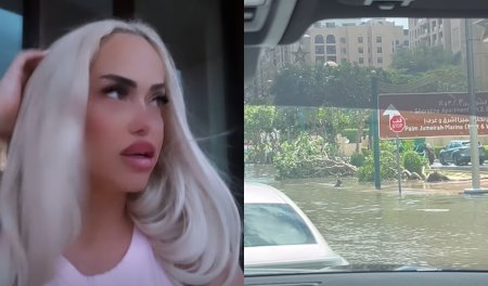 <span style='background:#EDF514'>ANDA ADAM</span>, prinsa de furtuna in Dubai. A aratat imagini cu strazile inundate si copacii cazuti, iar apoi a mers la o plaja de lux