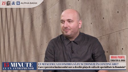 ZF 15 minute cu un antreprenor, un proiect Ziarul Financiar si Alpha Bank. Cine este Mihai Panfil, omul care a deschis piata cafelei de specialitate in Romania, si care este povestea Origo?