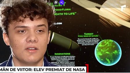 Performanta unui elev roman. Adolescentul a fost <span style='background:#EDF514'>PREMI</span>at de NASA pentru proiectul unei statii spatiale cu 10.000 de oameni