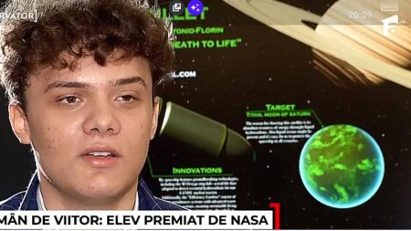 Performanta unui elev roman. Adolescentul a fost premiat de NASA pentru proiectul unei statii spatiale cu 10.000 de oameni