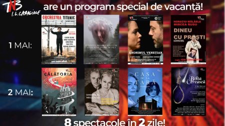 Program special la Teatrul National din Bucuresti, de 1 si 2 mai