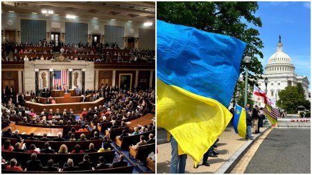 <span style='background:#EDF514'>CONGRESUL</span> SUA a aprobat ajutorul de 61 de miliarde de dolari pentru Ucraina. Rusia ameninta