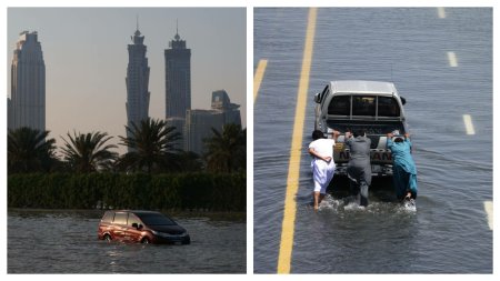 Saptamana in care viata in Dubai s-a oprit. Luxul a fost inlocuit de haos. Apa pana la brau si cozi la mancare | GALERIE FOTO