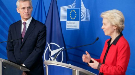 Tensiuni intre NATO si UE. Sefia pentru care se bat cele <span style='background:#EDF514'>INSTITUTII</span> de la Bruxelles
