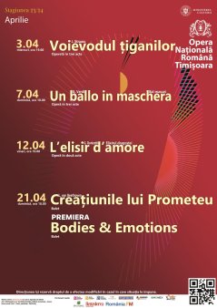Invitatie la Opera Nationala Romana din Timisoara. Ce <span style='background:#EDF514'>SPECTACOLE</span> puteti vedea
