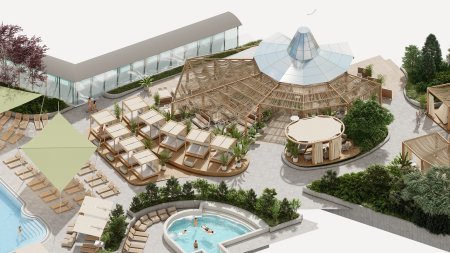 Radisson Blu Hotel Bucharest va deschide in luna iunie un centrul de relaxare care include si cea mai mare piscina exterioara din <span style='background:#EDF514'>CAPITAL</span>a, in urma unei investitii de peste 1 milion de euro