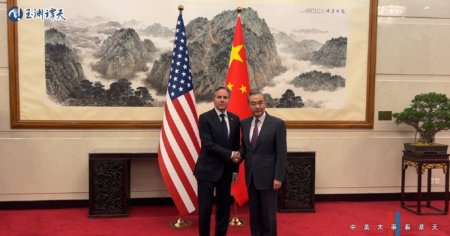 Seful diplomatiei americane Antony Blinken s-a intalnit cu omologul sau chinez. Wang Yi: se dezv<span style='background:#EDF514'>OLT</span>a elemente negative