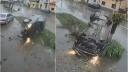 Accident spectaculos in Radauti | Momentul a fost filmat de o camera de <span style='background:#EDF514'>SUPRA</span>veghere