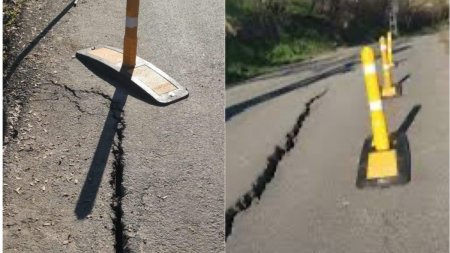 Alunecare de teren in <span style='background:#EDF514'>CLUJ</span>-Napoca: Traficul este restrictionat pe o strada din oras