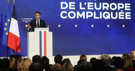 Macron crei<span style='background:#EDF514'>ONEA</span>za o noua viziune despre Europa: Regulile jocului s-au schimbat