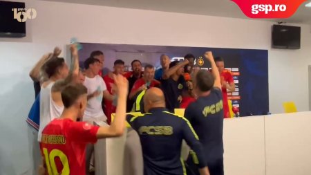 FCSB - FARUL 2-1 » Campionii au intrat peste Charalambous in conferinta, au scandat si au celebrat zgomotos
