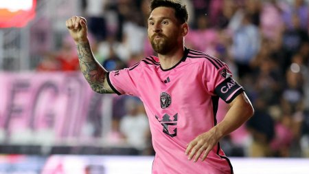 Lionel Messi, <span style='background:#EDF514'>O NOUA</span> dubla pentru Inter Miami in SUA. Argentinianul este cel mai bun marcator din MLS | VIDEO
