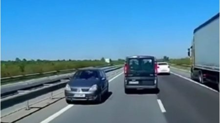 Sofer filmat in timp ce conducea pe contrasens, pe autostrada Bucuresti-Pitesti. Politistii au ramas surprinsi cand au vazut cine era la volan